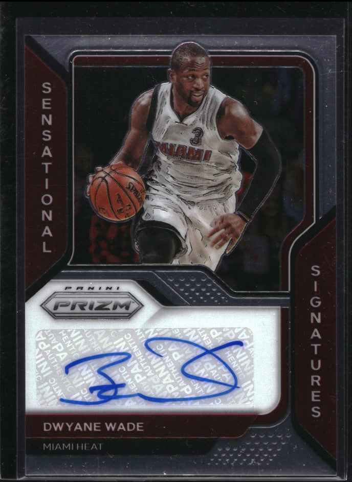 2020-21 Prizm Dwyane Wade Sensational Signatures Auto Base No Dwd