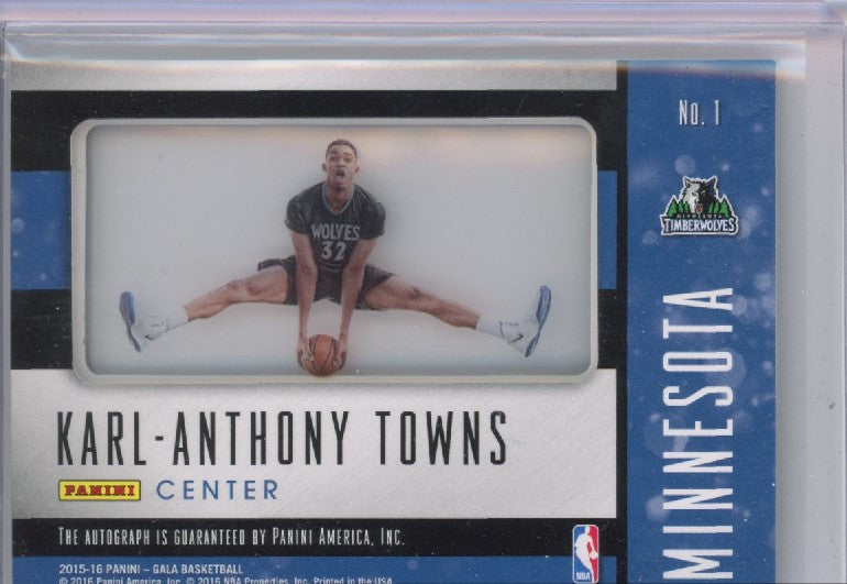 2015-16 Gala Karl-anthony Towns Cinematic Signatures Rookie Auto Green Jade 9/25