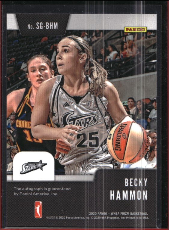 2020 Wnba Prizm Becky Hammon Signatures Auto Base No Bhm
