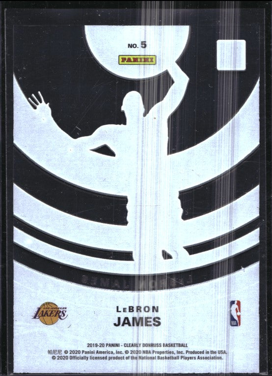 2019-20 Clearly Donruss Lebron James Star Gazing Base No 5