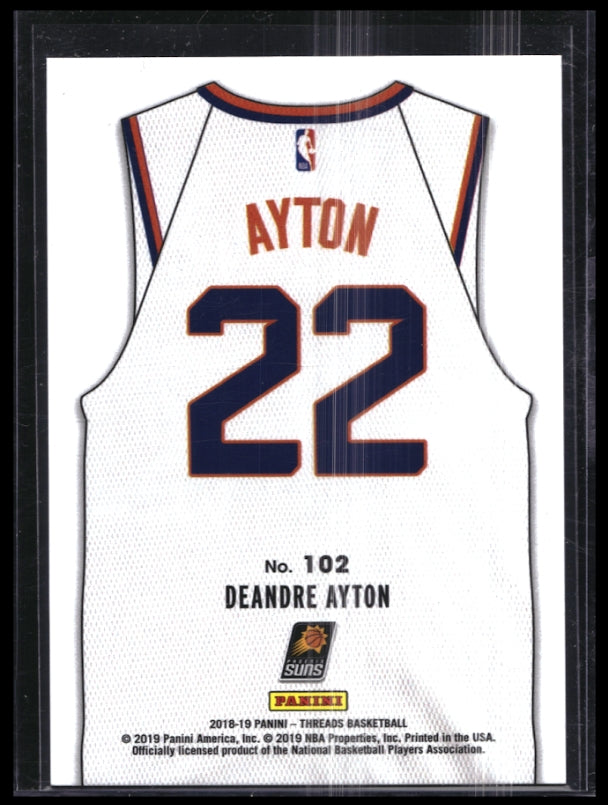 2018-19 Threads Deandre Ayton Rookie Association Premium Gold 5/10