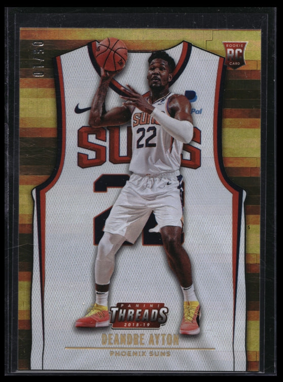 2018-19 Threads Deandre Ayton Rookie Association Premium Gold 5/10