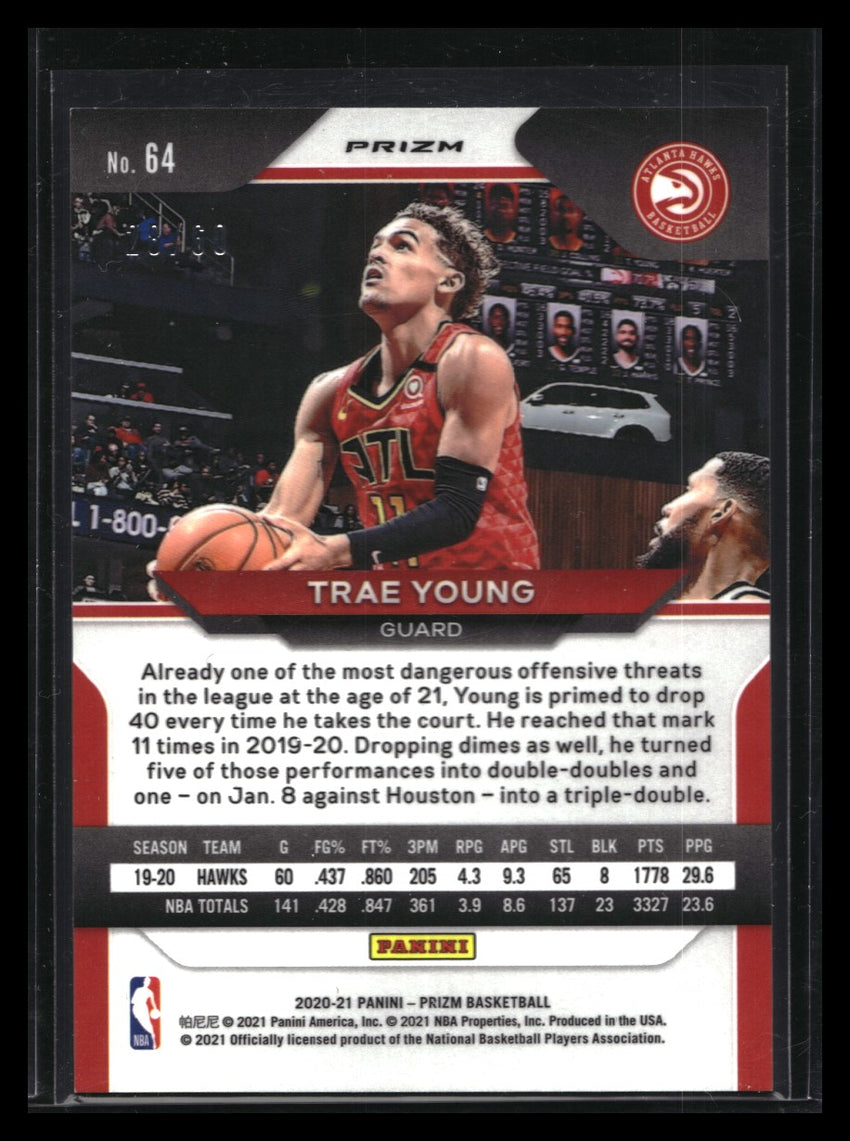 2020-21 Prizm Trae Young Orange Wave Prizm 28/60