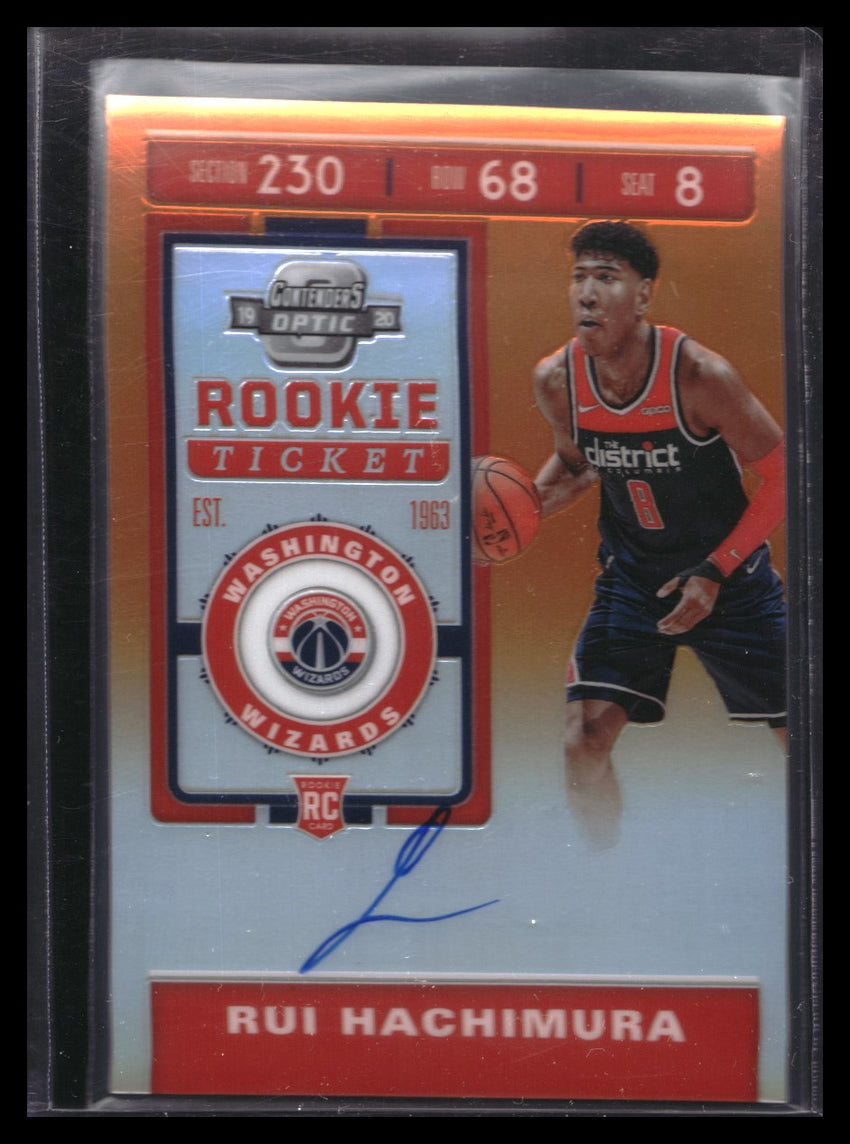 2019-20 Contenders Optic Rui Hachimura Rookie Ticket Auto Orange Prizm 13/25