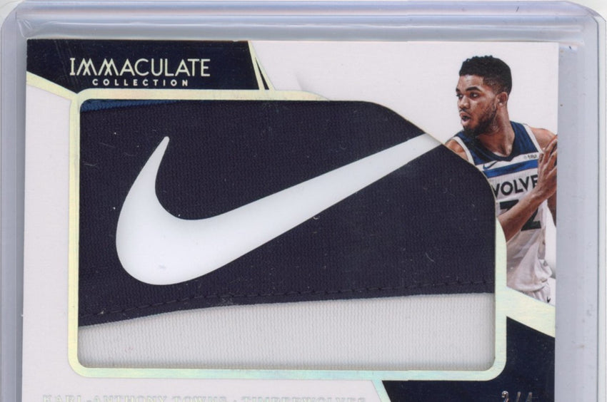 2017-18 Immaculate Karl-anthony Towns Brand Logos Patch 2/4 Nike Swoosh