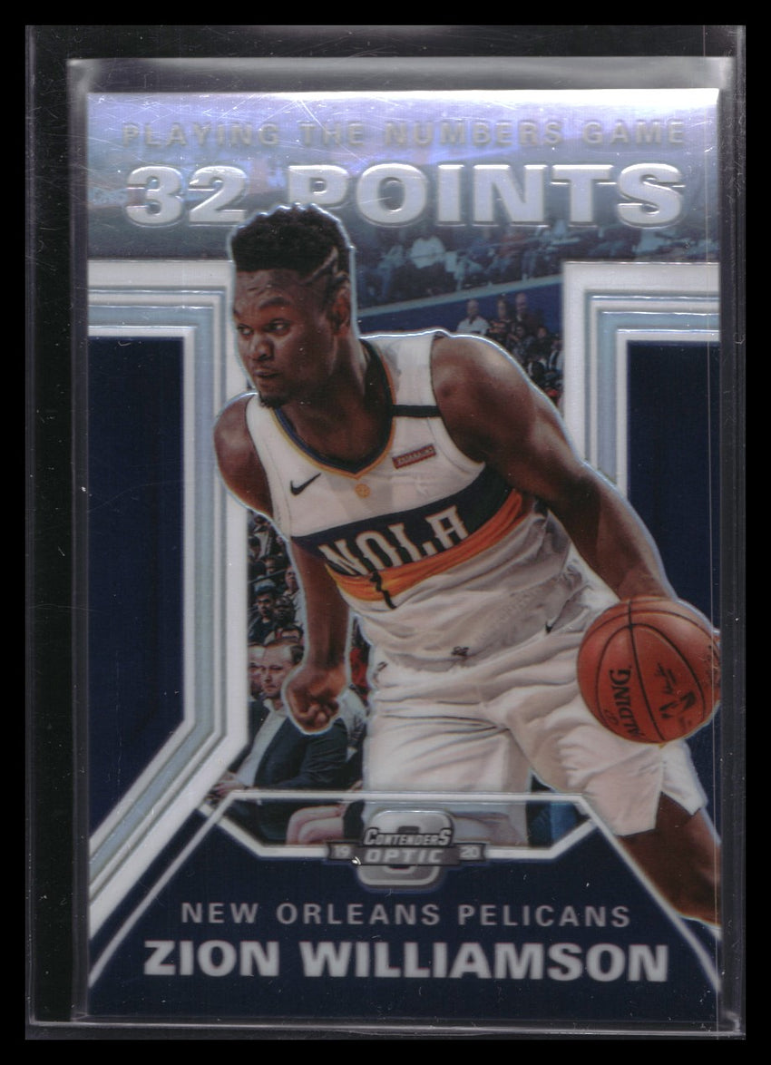 2019-20 Contenders Optic ZION WILLIAMSON Playing Numbers Game Rookie Silver #28