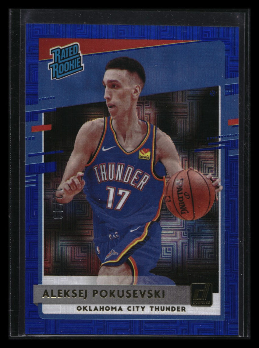 2020-21 Donruss Aleksej Pokusevski Choice Rated Rookie Blue Infinite 12/49