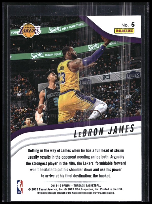 2018-19 Threads Lebron James High Octane Premium Silver 145/199