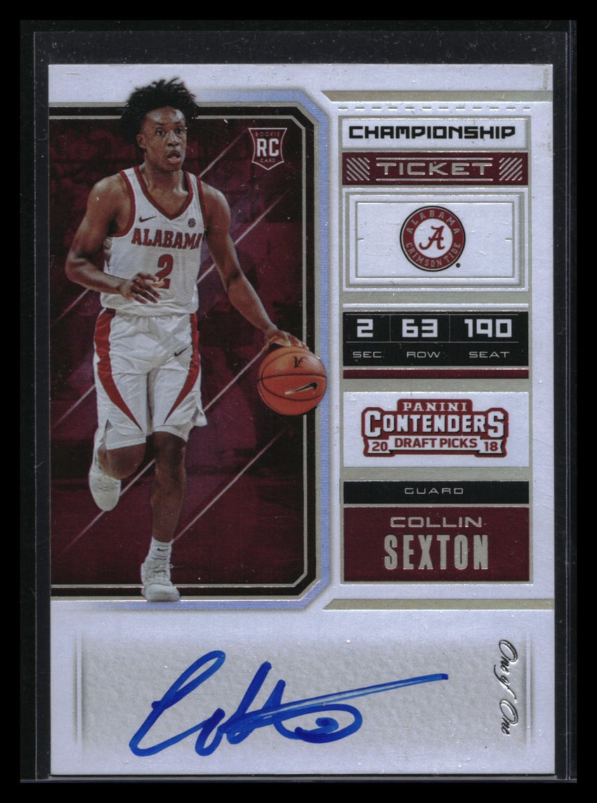 2018-19 Contenders Draft Picks Collin Sexton Championship Ticket Rookie Auto 1/1