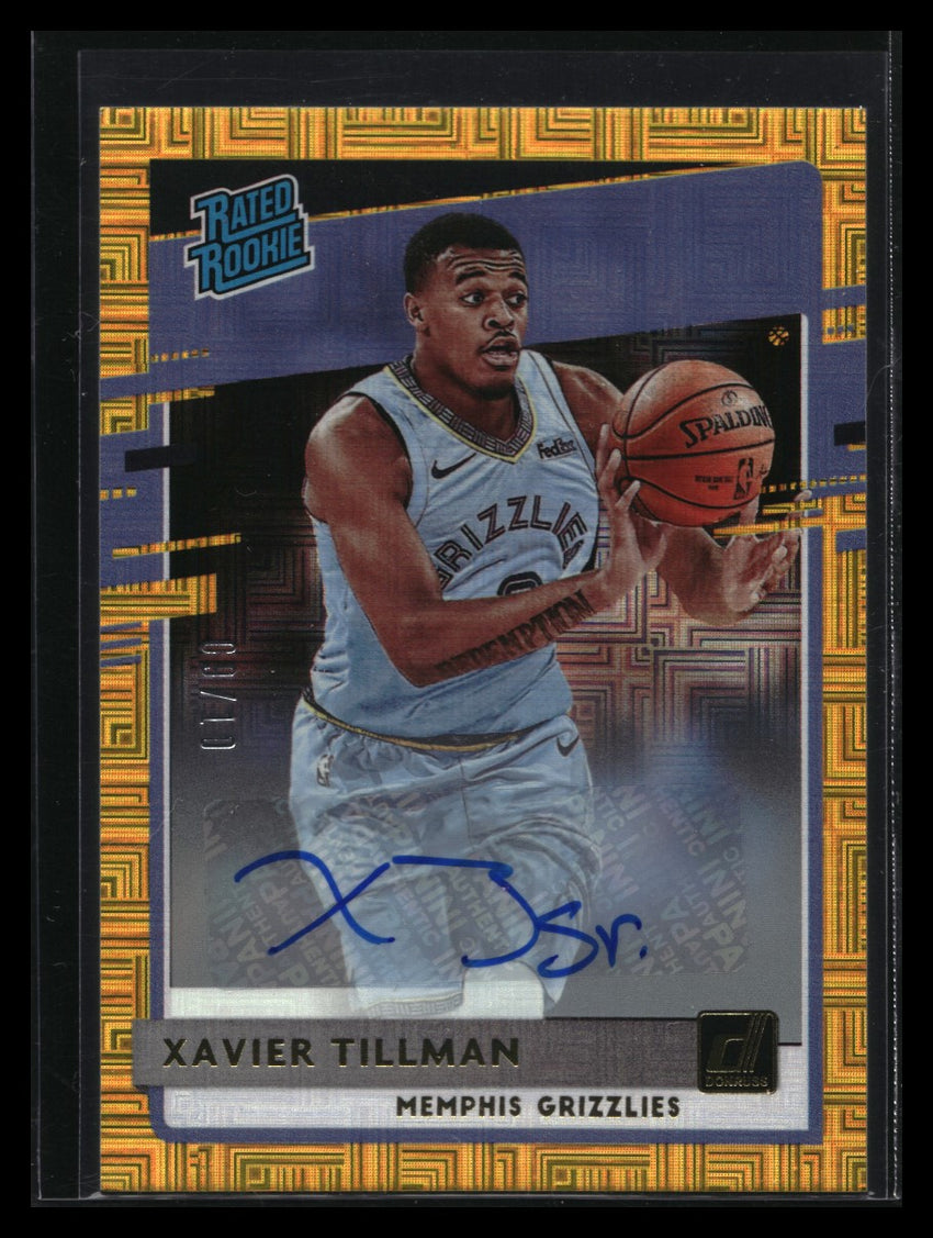 2020-21 Donruss Xavier Tillman Rated Rookie Signatures Auto Choice Gold 9/10