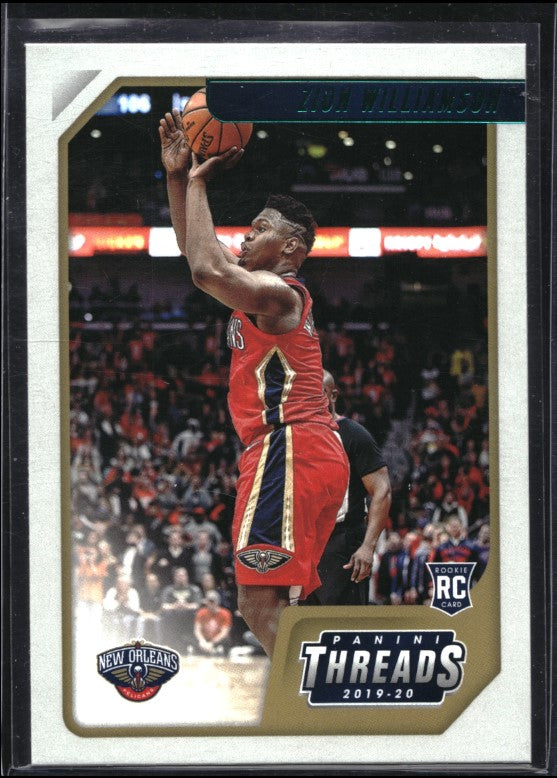 2019-20 Chronicles Zion Williamson Threads Rookie Teal No 78