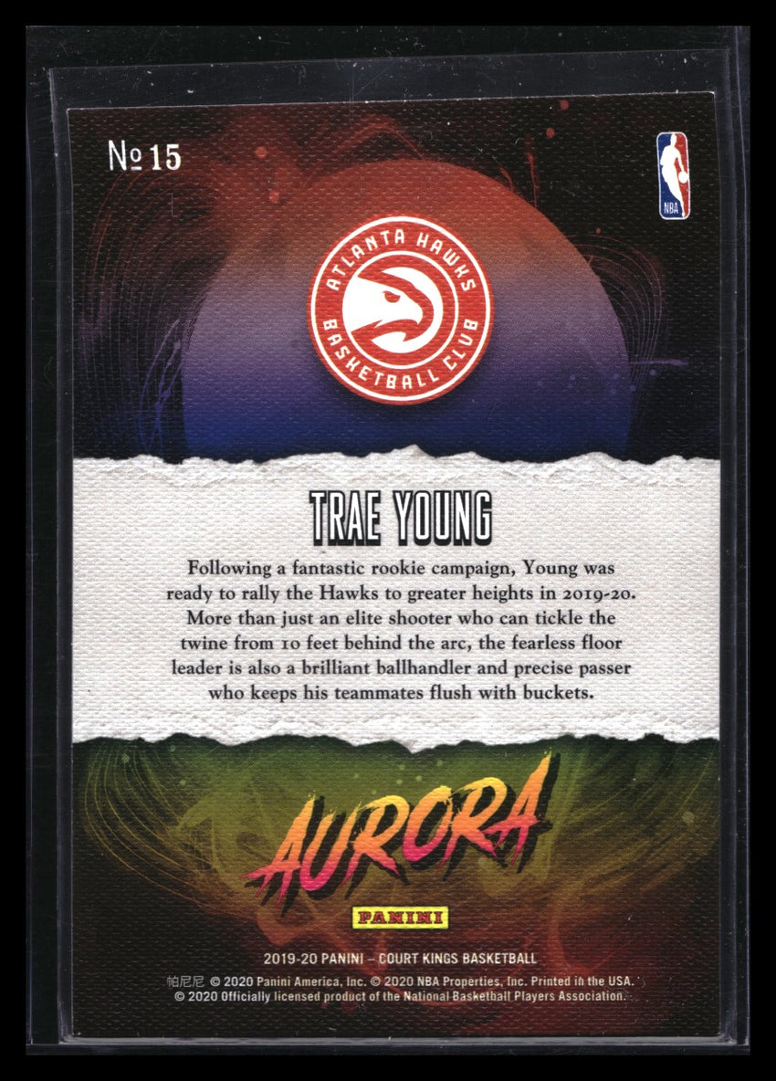 2019-20 Court Kings Trae Young Aurora Ssp No 15 A