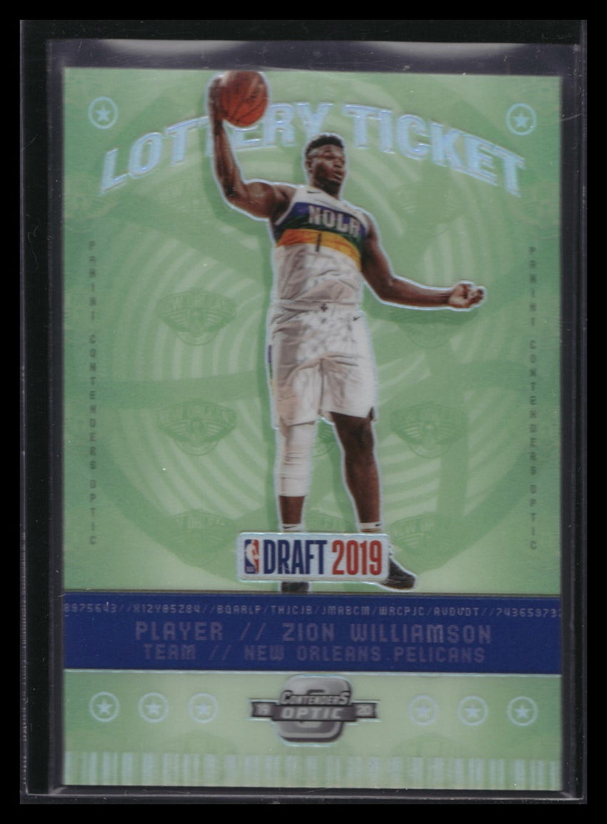 2019-20 Contenders Optic Zion Williamson Lottery Ticket Rookie Silver Prizm No 1