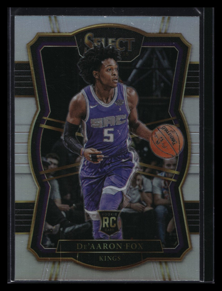 2017-18 Select Deaaron Fox Premier Level Rookie Silver Prizm No 175