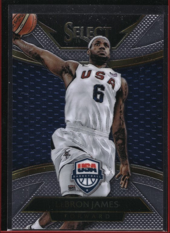 2014-15 Select Lebron James Courtside Usa Base No 212
