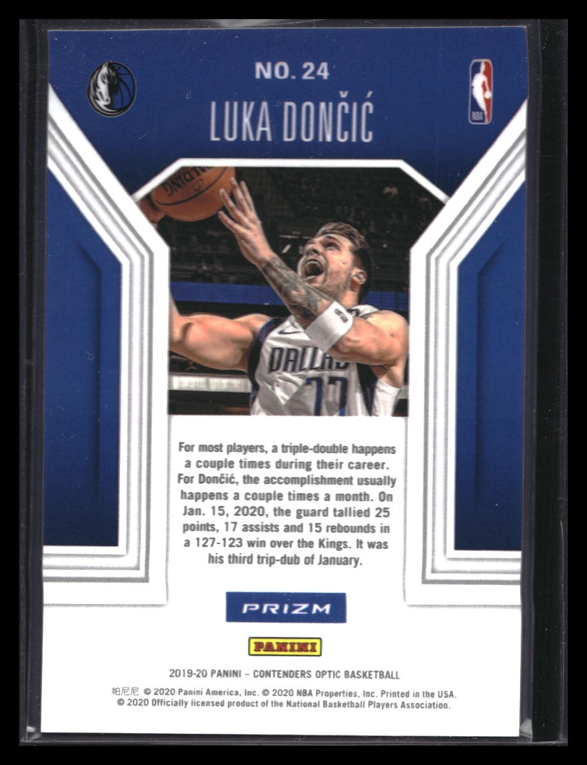 2019-20 Contenders Optic Luka Doncic Playing The Numbers Game Red Ice No 24