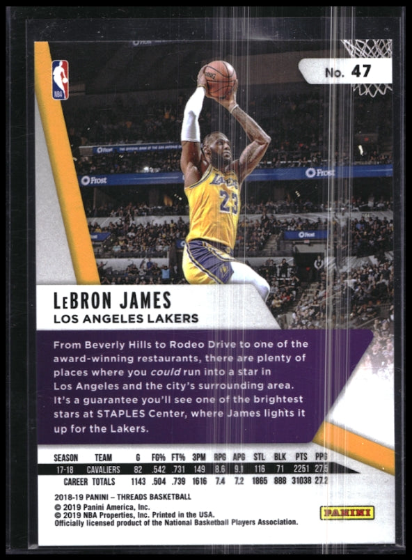 2018-19 Threads Lebron James Premium Silver 35/199
