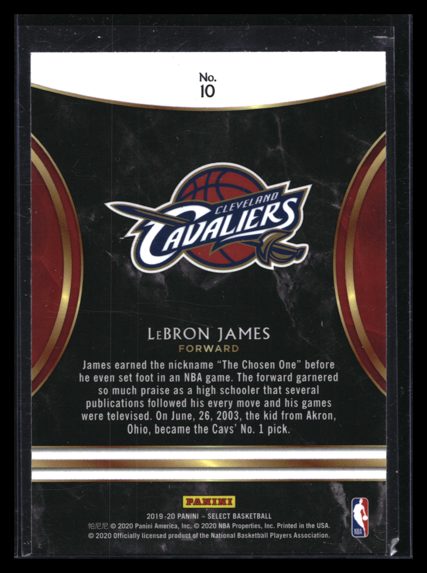 2019-20 Select Lebron James Top Selections Base No 10