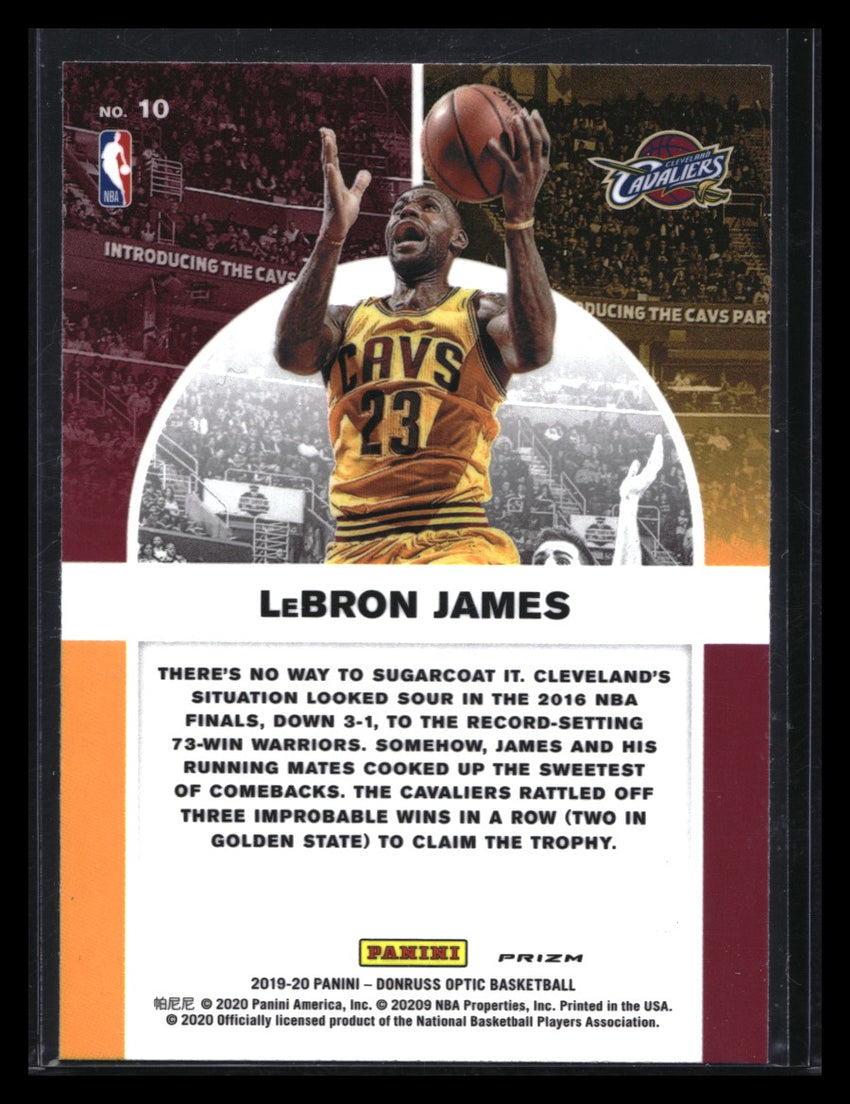 2019-20 Donruss Optic LEBRON JAMES Winner Stays Holo Silver Prizm #10
