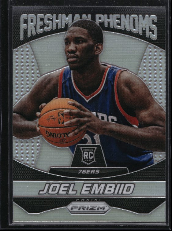 2014-15 Prizm Joel Embiid Freshman Phenoms Rookie Silver No 3