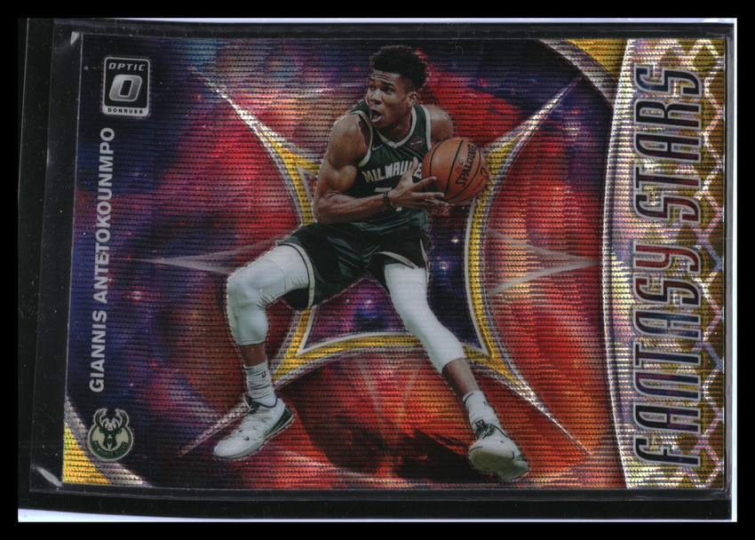 2019-20 Donruss Optic GIANNIS ANTETOKOUNMPO Fantasy Stars Gold Wave #15
