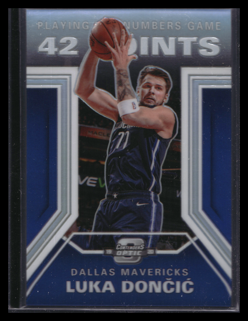 2019-20 Contenders Optic LUKA DONCIC Playing Numbers Game Silver Prizm #15