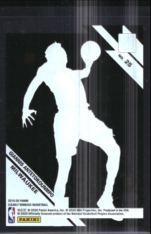 2019-20 Clearly Donruss Giannis Antetokounmpo Gold No 25