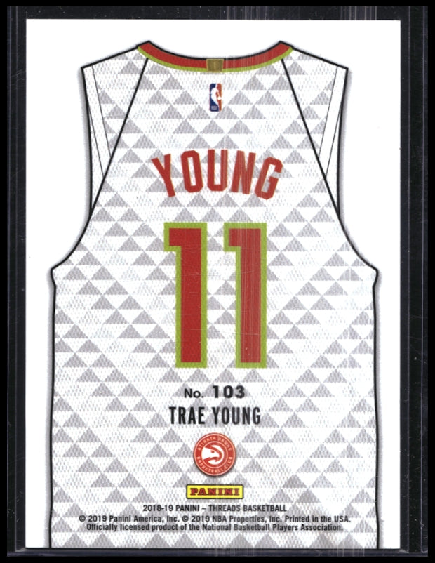 2018-19 Threads Trae Young Associaton Jersey Rookie Premium Silver 168/199