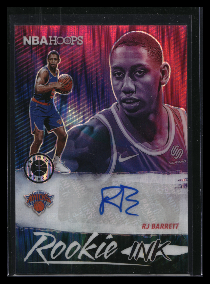 2019-20 Hoops Premium Stock Rj Barrett Rookie Ink Auto Flash Shock No Rjb C