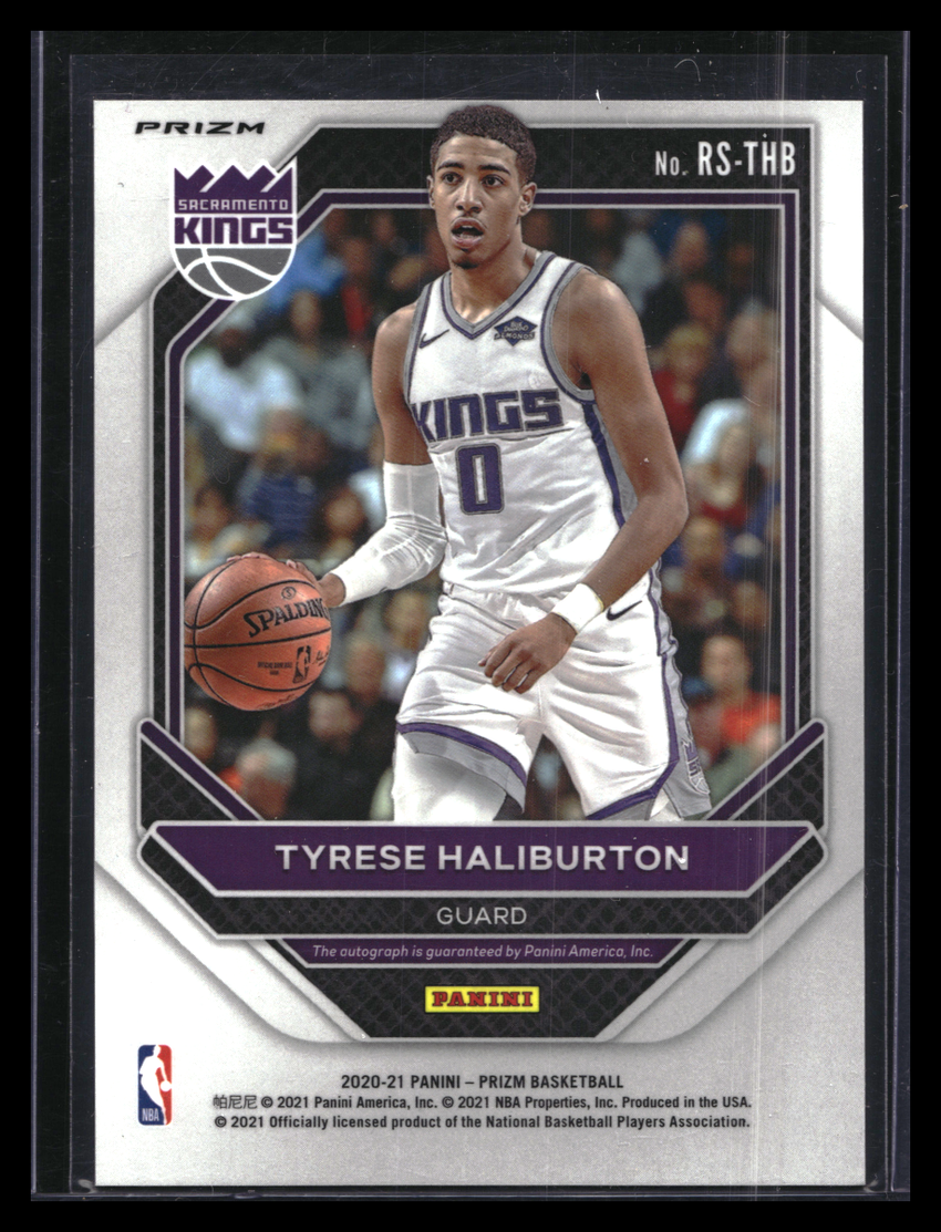 2020-21 Prizm Tyrese Haliburton Rookie Signatures Auto Choice Red No Thb C