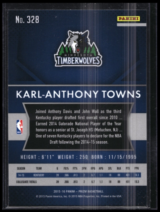 2015-16 Prizm KARL-ANTHONY TOWNS Rookie Base #328
