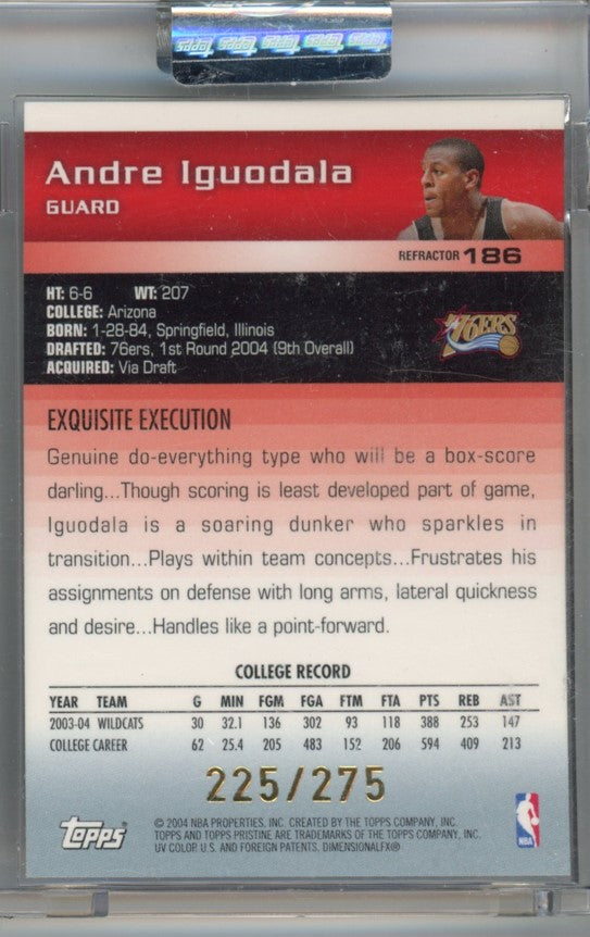 2004-05 Topps Pristine Andre Iguodala Rookie Uncirculated Refractor 225/275