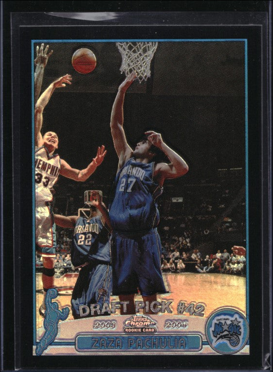 2003-04 Topps Chrome Zaza Pachulia Rookie Black Refractor 351/500