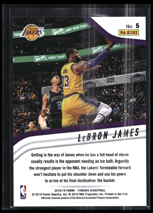 2018-19 Threads Lebron James High Octane Premium Silver 38/199
