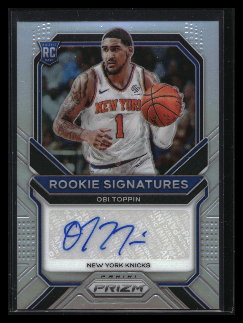 2020-21 Prizm Obi Toppin Rookie Signatures Auto Silver Prizm No Otp
