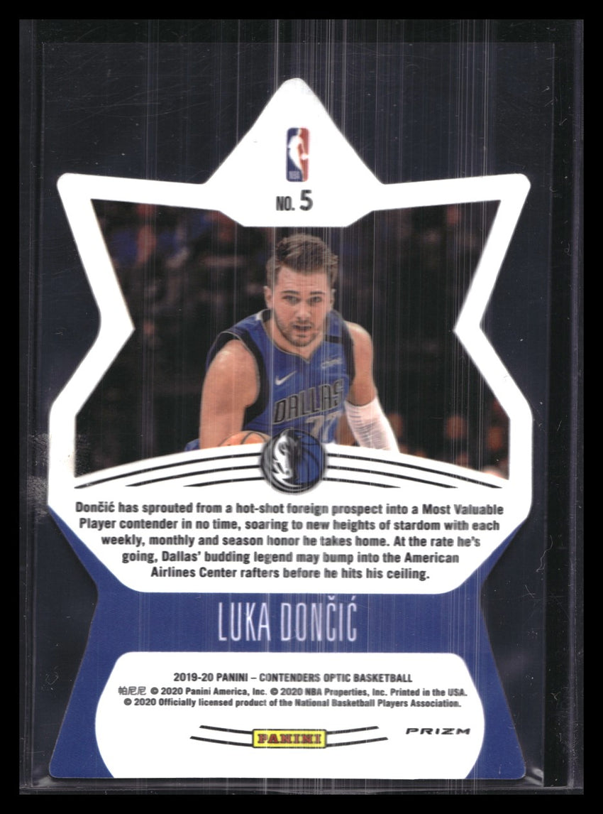 2019-20 Contenders Optic Luka Doncic Superstar Die-cut Red Ice No 5