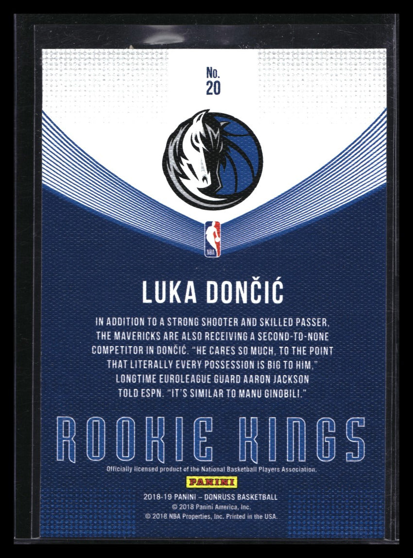 2018-19 Donruss Luka Doncic Rookie Kings Press Proof Gold Sp No 20