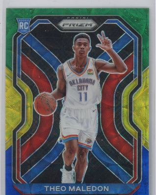 2020-21 Prizm Theo Maledon Choice Rookie Blue Yellow Green Scope No 289