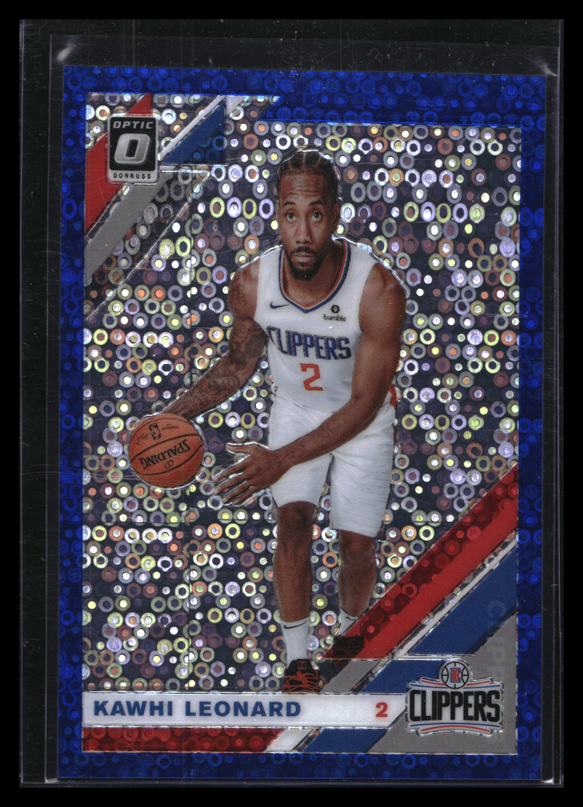 2019-20 Donruss Optic Kawhi Leonard Fast Break Blue Disco 32/50