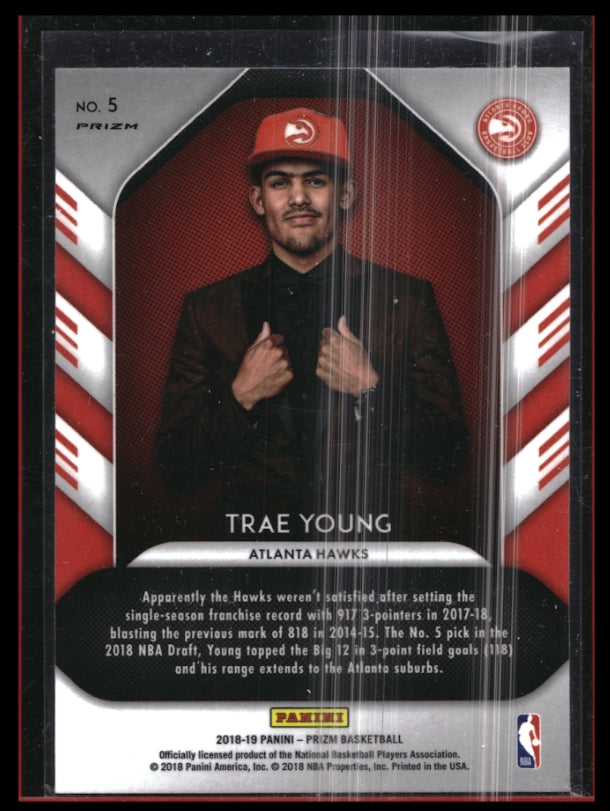 2018-19 Prizm TRAE YOUNG Luck of Lottery Rookie Fast Break Silver Disco #5