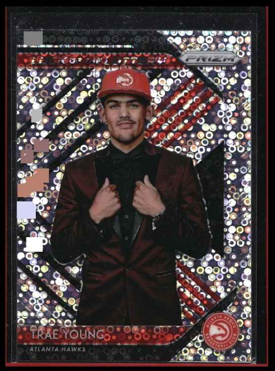 2018-19 Prizm TRAE YOUNG Luck of Lottery Rookie Fast Break Silver Disco #5