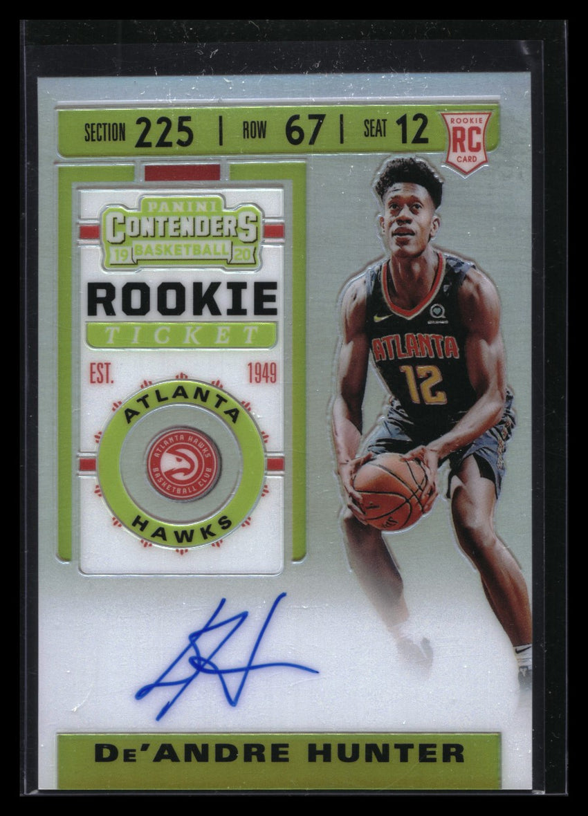 2019-20 Contenders Deandre Hunter Rookie Ticket Auto Premium Silver No 110 A