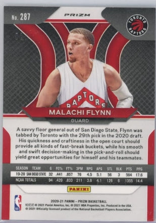 2020-21 Prizm Malachi Flynn Choice Rookie Blue Scope 2/49