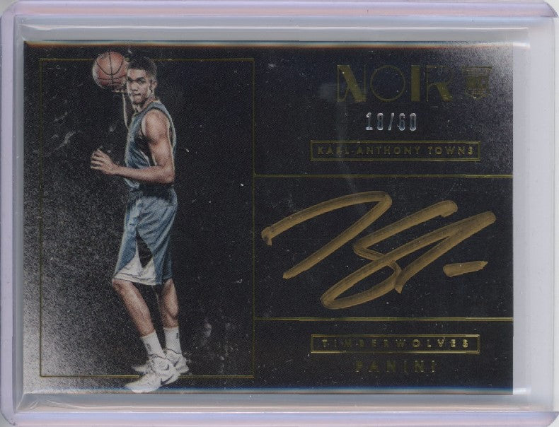 2015-16 Noir Karl-anthony Towns Rookie Auto Color 18/60