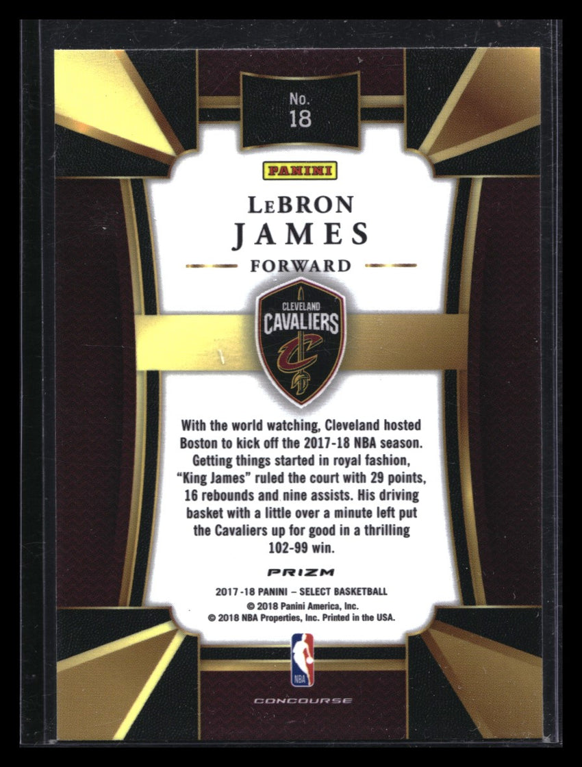 2017-18 Select LEBRON JAMES Concourse Silver Prizm #18