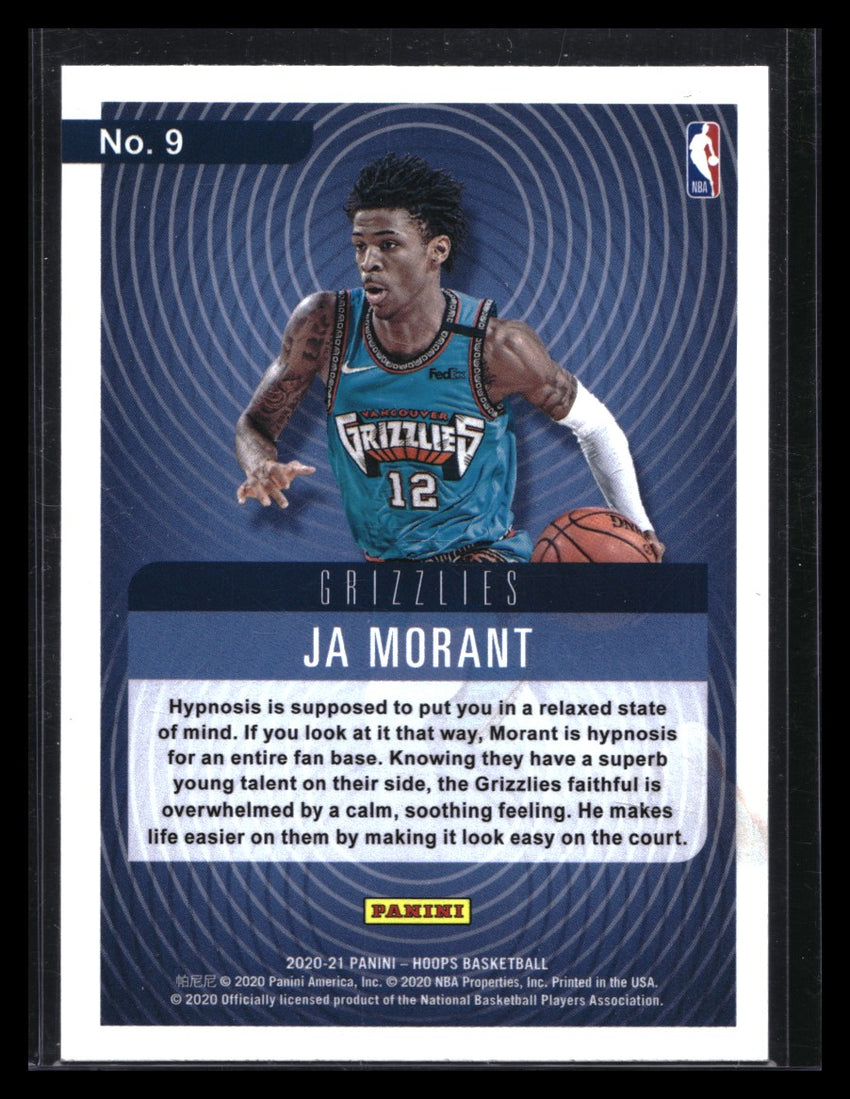 2020-21 Hoops Ja Morant Hipnotized Holo No 9