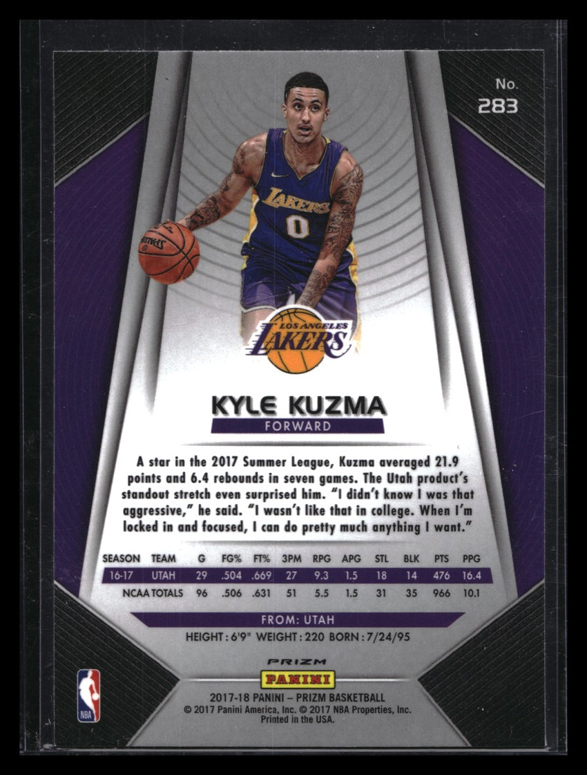 2017-18 Prizm Kyle Kuzma Rookie Silver No 283