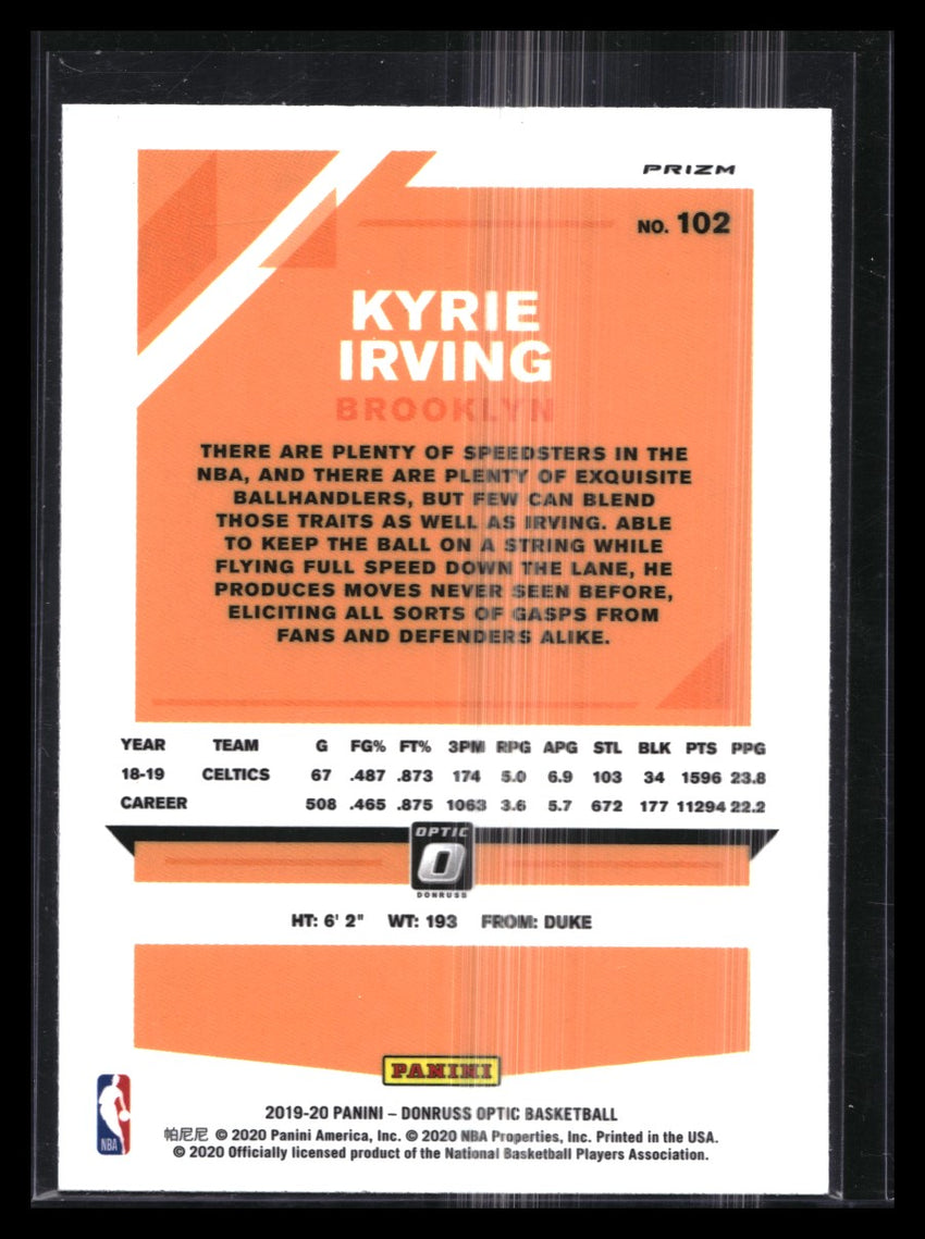 2019-20 Donruss Optic KYRIE IRVING Holo Silver Prizm #102