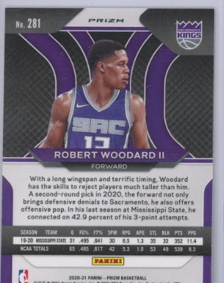 2020-21 Prizm Robert Woodard Ii Choice Rookie Tiger Stripe Ssp No 281