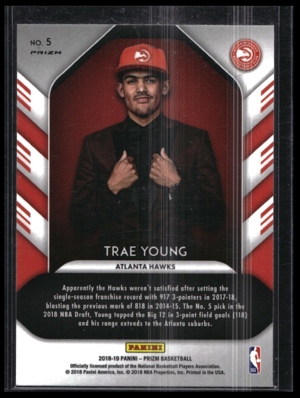 2018-19 Prizm TRAE YOUNG Luck Of The Lottery Rookie Hyper #5